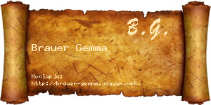 Brauer Gemma névjegykártya